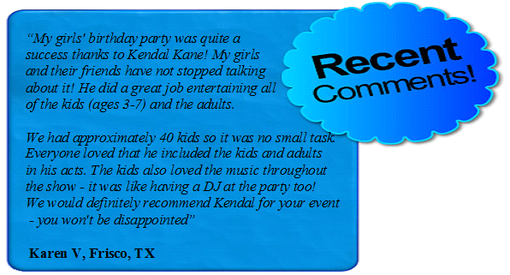 Kendal Kane is the best birthday party entertainers for kids